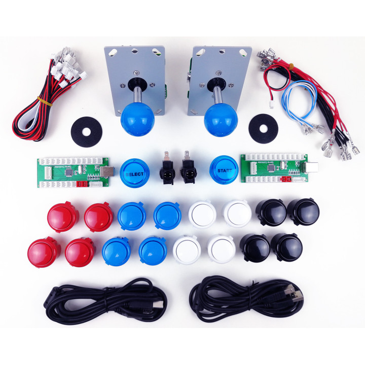 Kit Arcade PRO 2 Postazioni Joystick 18 Pulsanti e START SELECT a Led