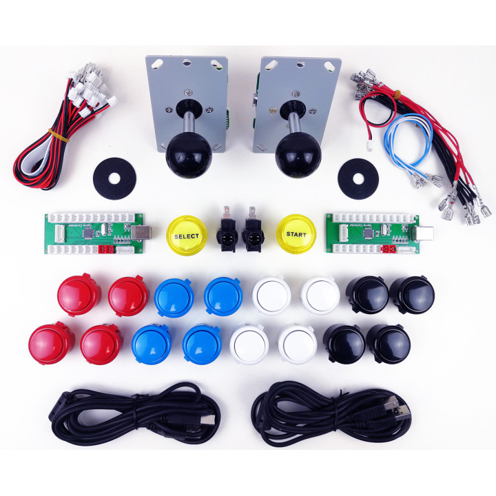 Kit Arcade PRO 2 Postazioni Joystick 18 Pulsanti e START SELECT a Led
