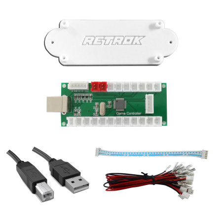 Zero Delay Controller with Wiring and USB Cable for Arcade and Sanwa Pushbuttons