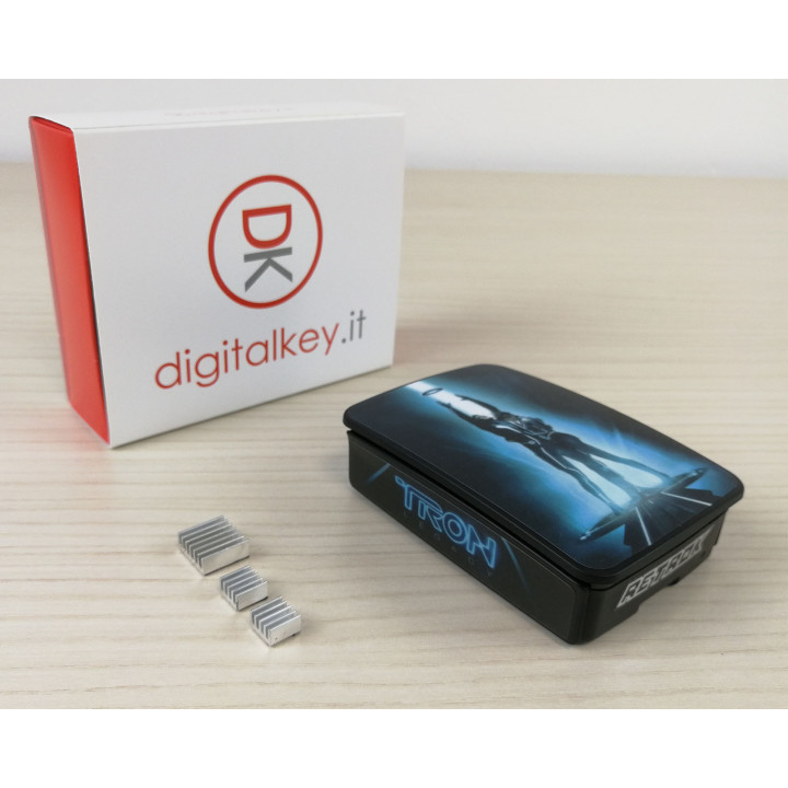 RetroK Case Stickers Heatsinks for Raspberry PI3 or PI4 - Tron