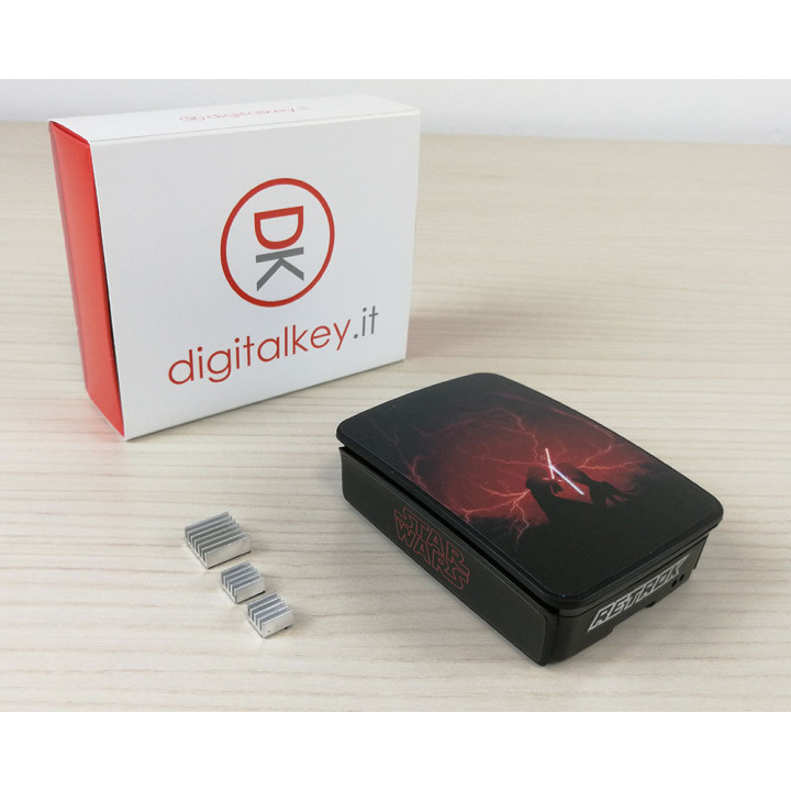 RetroK Case Stickers Heatsinks for Raspberry PI3 or PI4 - Star Wars Fight