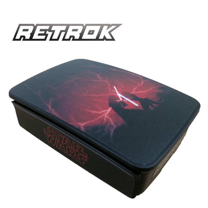 RetroK Case Stickers Heatsinks for Raspberry PI3 or PI4 - Star Wars Fight