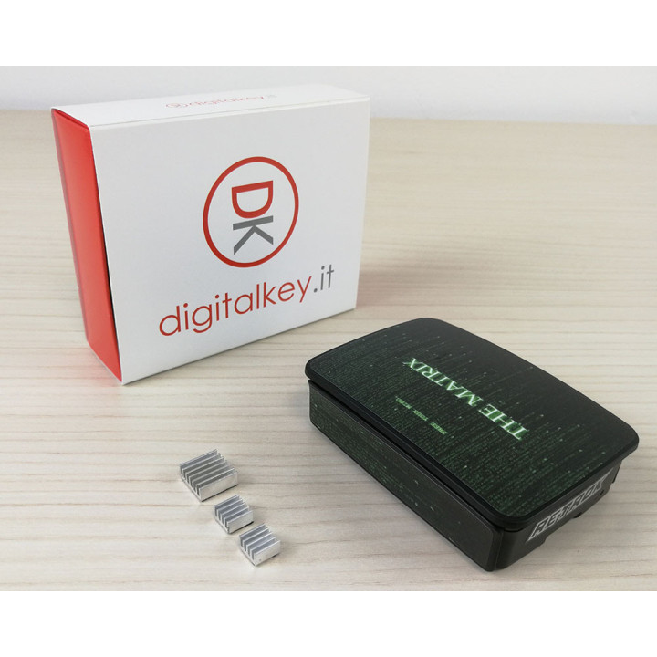RetroK Case Stickers Heatsinks for Raspberry PI3 or PI4 - The Matrix