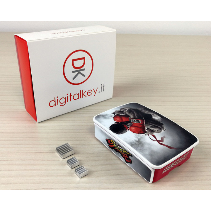 RetroK Case Stickers Heatsinks for Raspberry PI3 or PI4 - Street Fighter Ryu