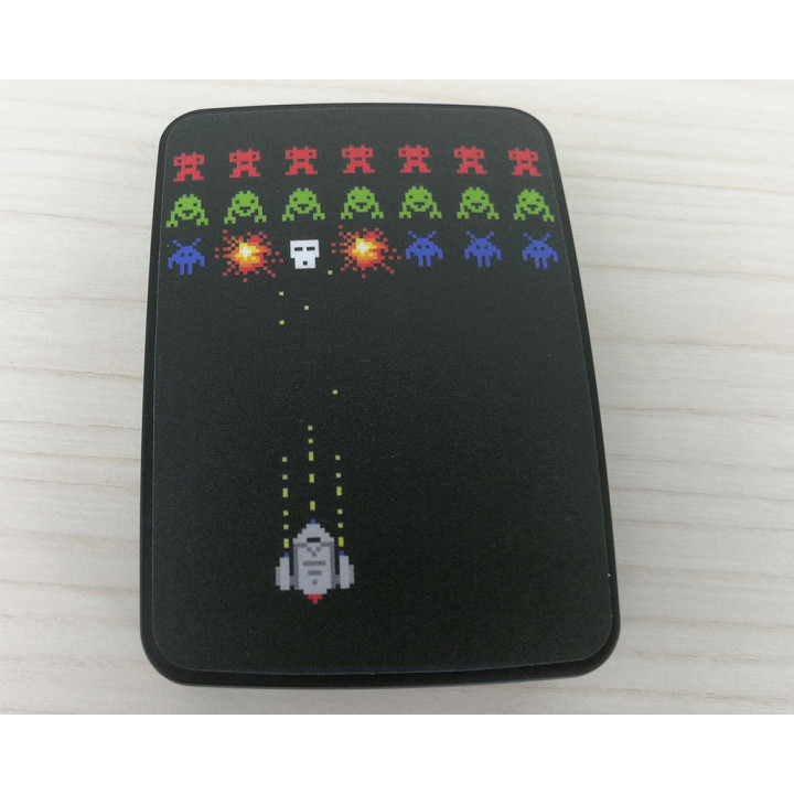 RetroK Case Stickers Heatsinks for Raspberry PI3 or PI4 - Space Invaders