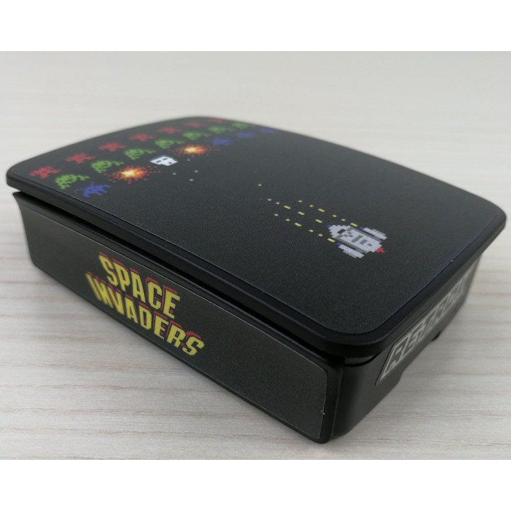 RetroK Case Stickers Heatsinks for Raspberry PI3 or PI4 - Space Invaders