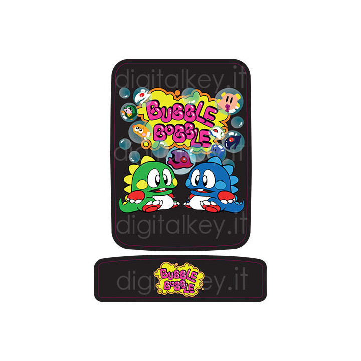 RetroK Case Stickers Heatsinks for Raspberry PI3 or PI4 - Bubble Bobble