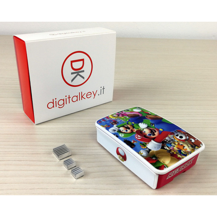 RetroK Case Stickers Heatsinks for Raspberry PI3 or PI4 - Super Mario Bros