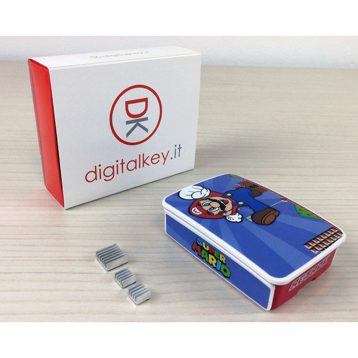 RetroK Case Stickers Heatsinks for Raspberry PI3 or PI4 - Mario Bros
