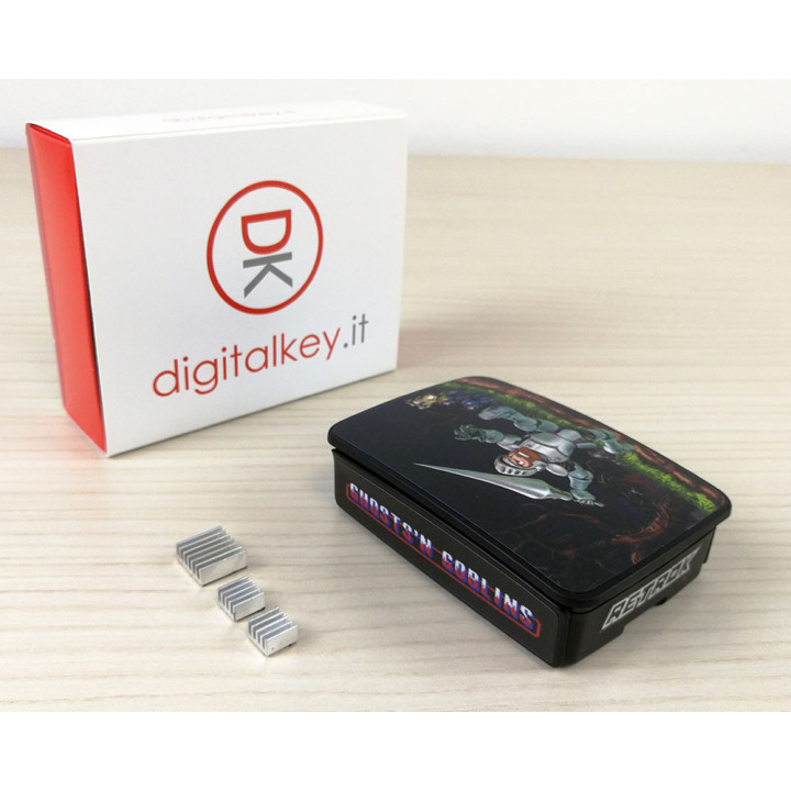 RetroK Case Stickers Heatsinks for Raspberry PI3 or PI4 - Ghosts ‘n Goblins