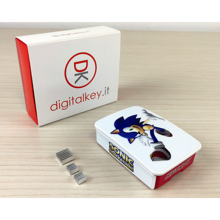 RetroK Case Stickers Heatsinks for Raspberry PI3 or PI4 - Sonic