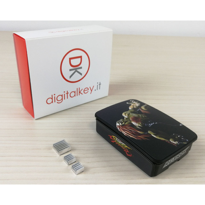 RetroK Case Stickers Heatsinks for Raspberry PI3 or PI4 - Street Fighter Blanka