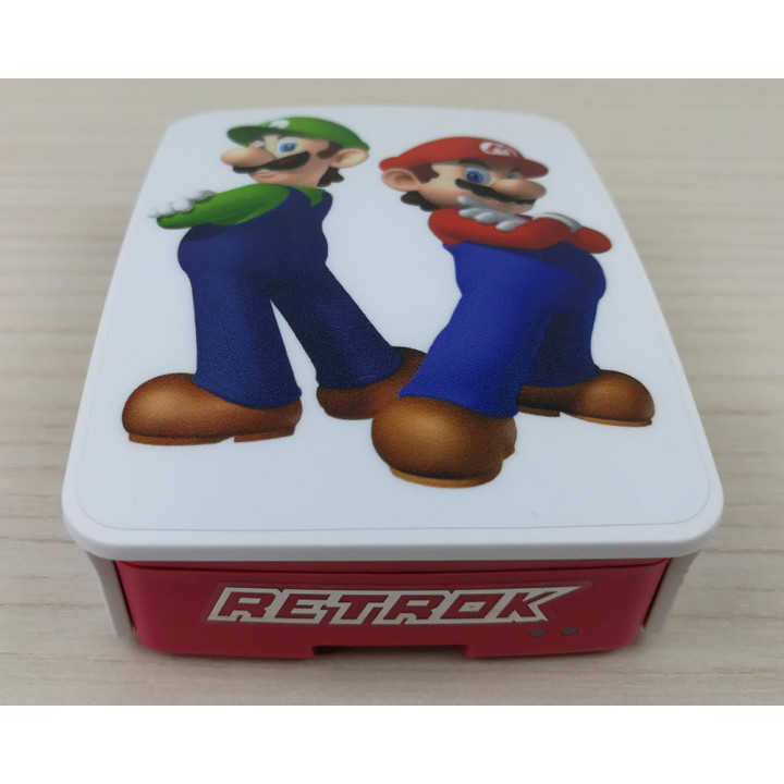 RetroK Case Stickers Heatsinks for Raspberry PI3 or PI4 - Mario and Luigi