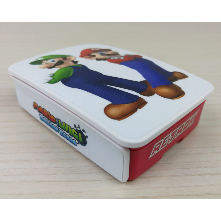 RetroK Case Stickers Heatsinks for Raspberry PI3 or PI4 - Mario and Luigi