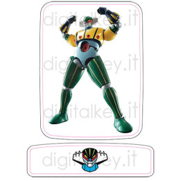 Jeeg Robot - RetroK Stickers Fan Art | Digitalkey.it