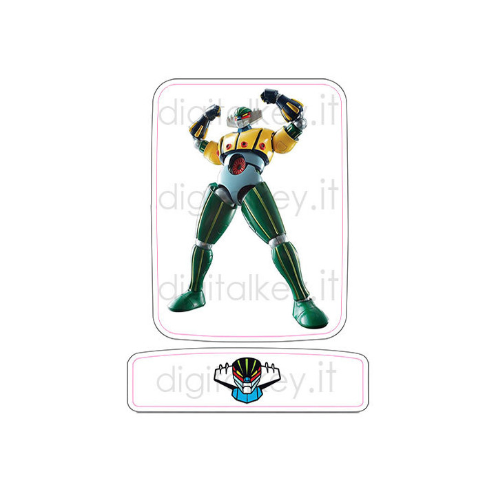 RetroK Case Stickers Heatsinks for Raspberry PI3 or PI4 - Jeeg Robot