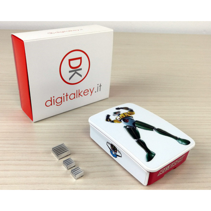 RetroK Case Stickers Heatsinks for Raspberry PI3 or PI4 - Jeeg Robot