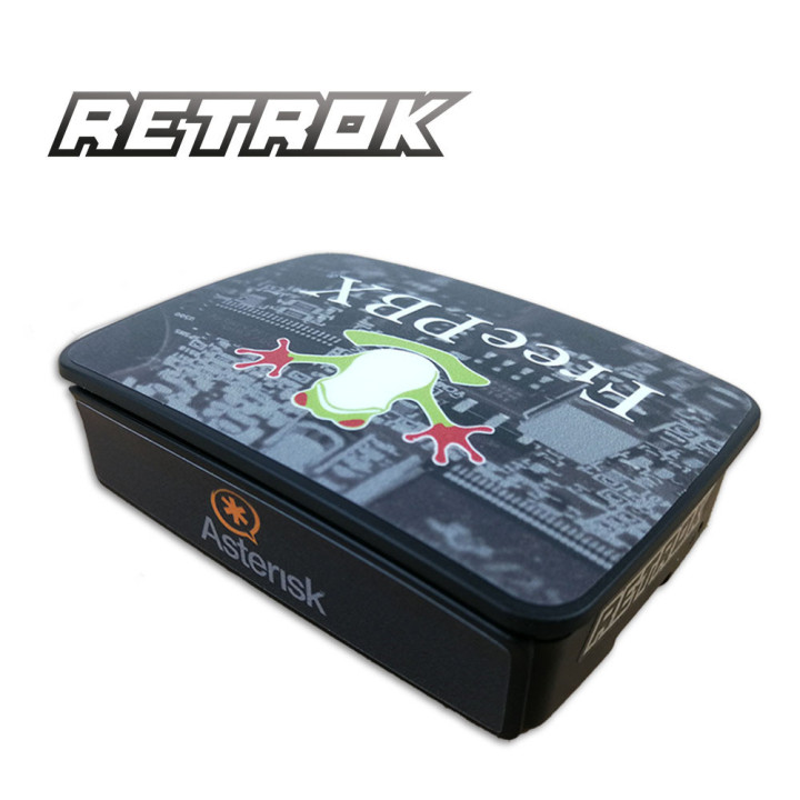 RetroK Case Stickers Heatsinks for Raspberry PI3 or PI4 - Asterisk FreePBX