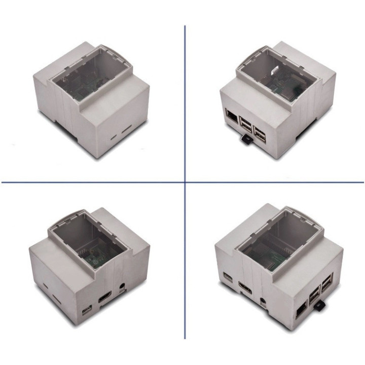 Modular Box Case for Raspberry PI3 on DIN Rail