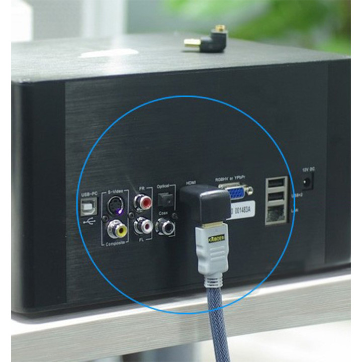 2 Pezzi Adattatore HDMI 90 e 270 gradi per TV Monitor Pc con HDMI